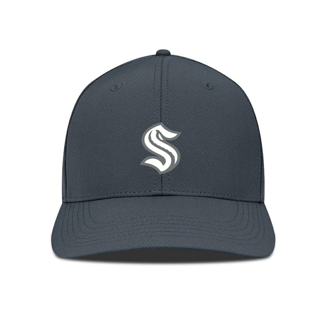 Seattle Kraken Levelwear Rise Slate & Snow Structured Flex Hat - Charcoal - NHL
