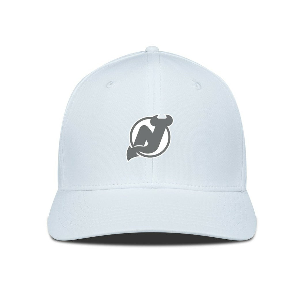 New Jersey Devils Levelwear Rise Slate & Snow Structured Flex Hat - White - NHL
