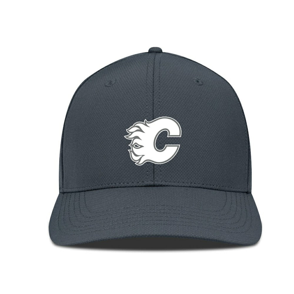 Calgary Flames Levelwear Rise Slate & Snow Structured Flex Hat - Charcoal - NHL