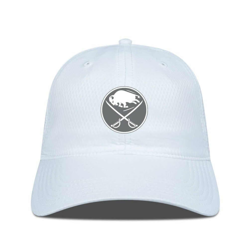 Buffalo Sabres Levelwear Matrix Slate & Snow Unstructured Adjustable Hat - White - NHL