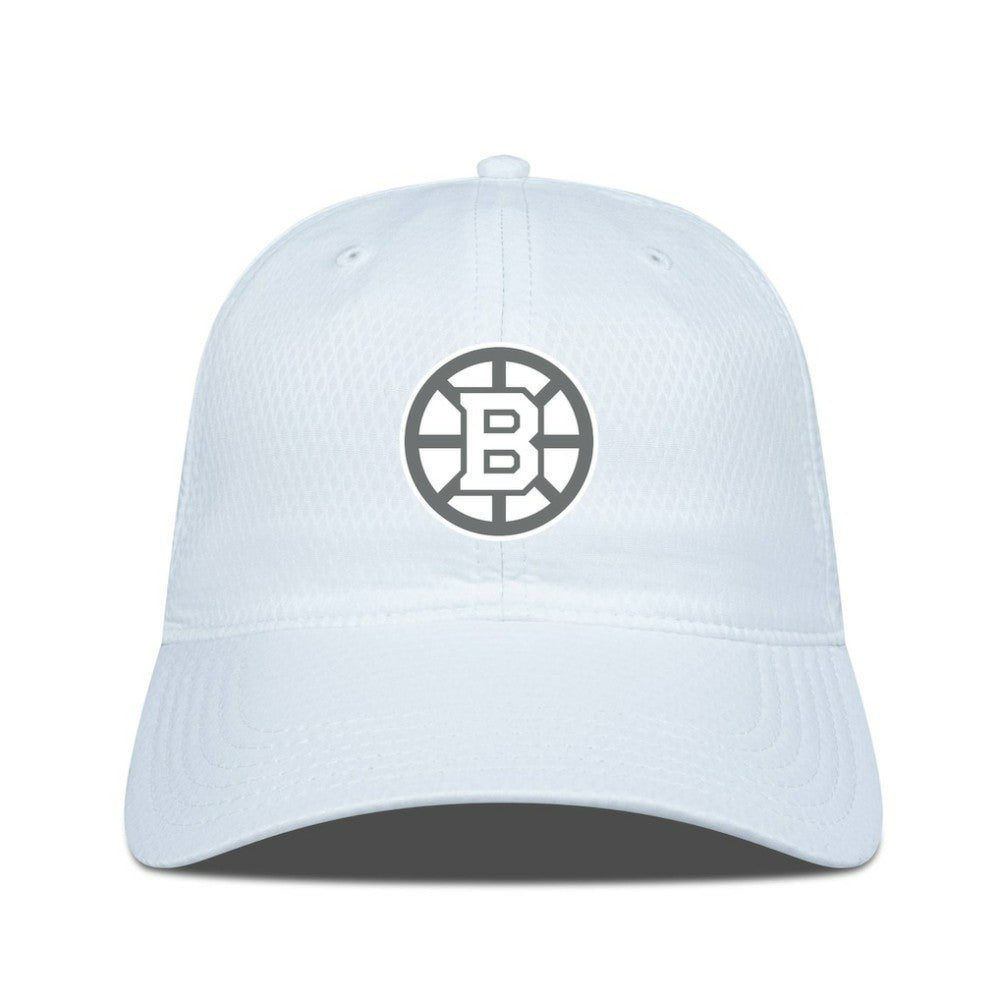 Boston Bruins Levelwear Matrix Slate & Snow Unstructured Adjustable Hat - White - NHL