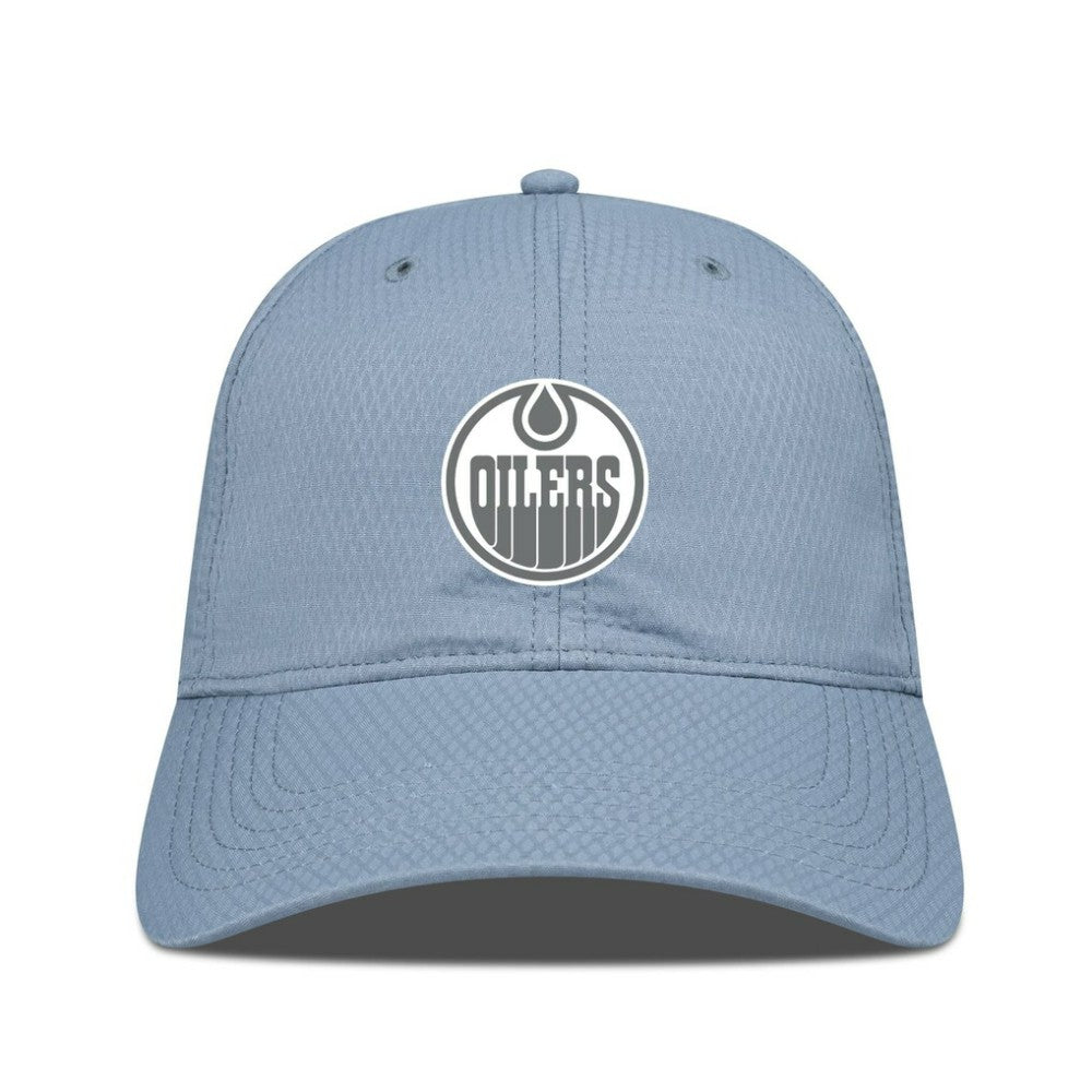 Edmonton Oilers Levelwear Matrix Slate & Snow Unstructured Adjustable Hat - Blue - NHL