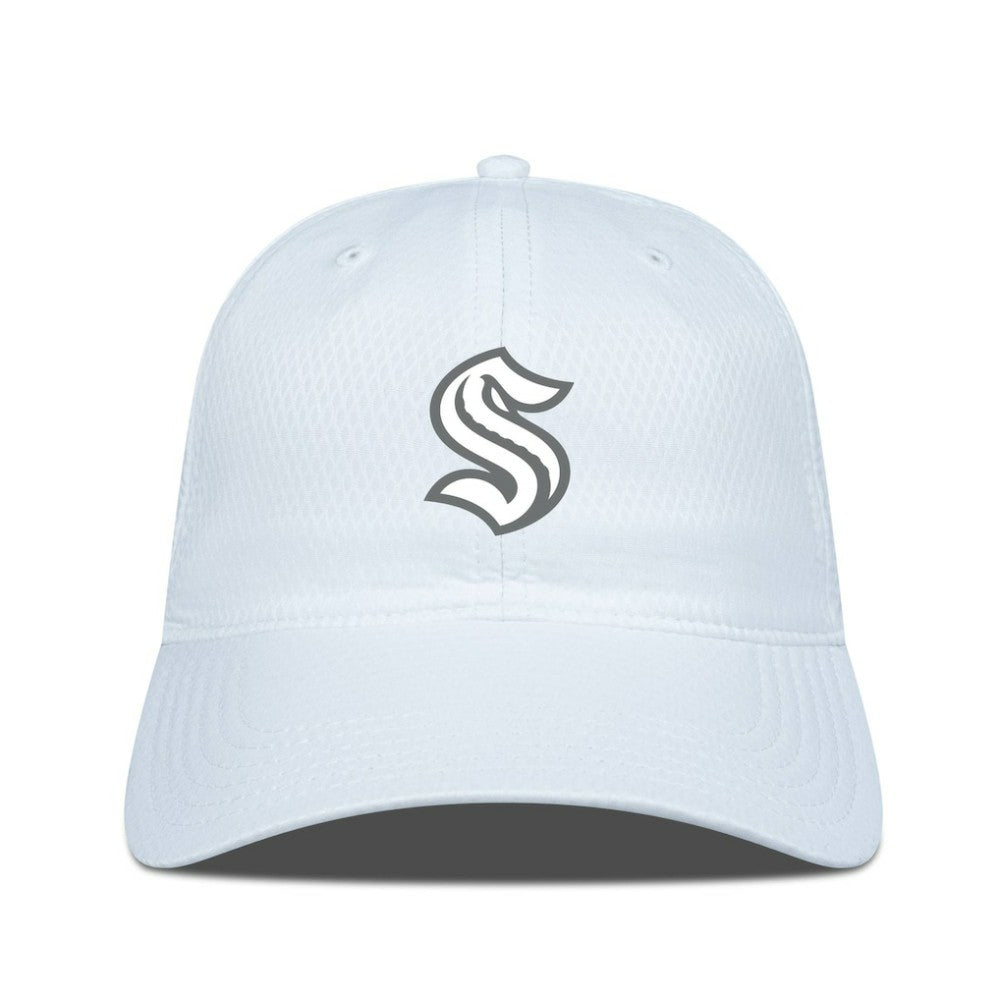 Seattle Kraken Levelwear Matrix Slate & Snow Unstructured Adjustable Hat - White - NHL