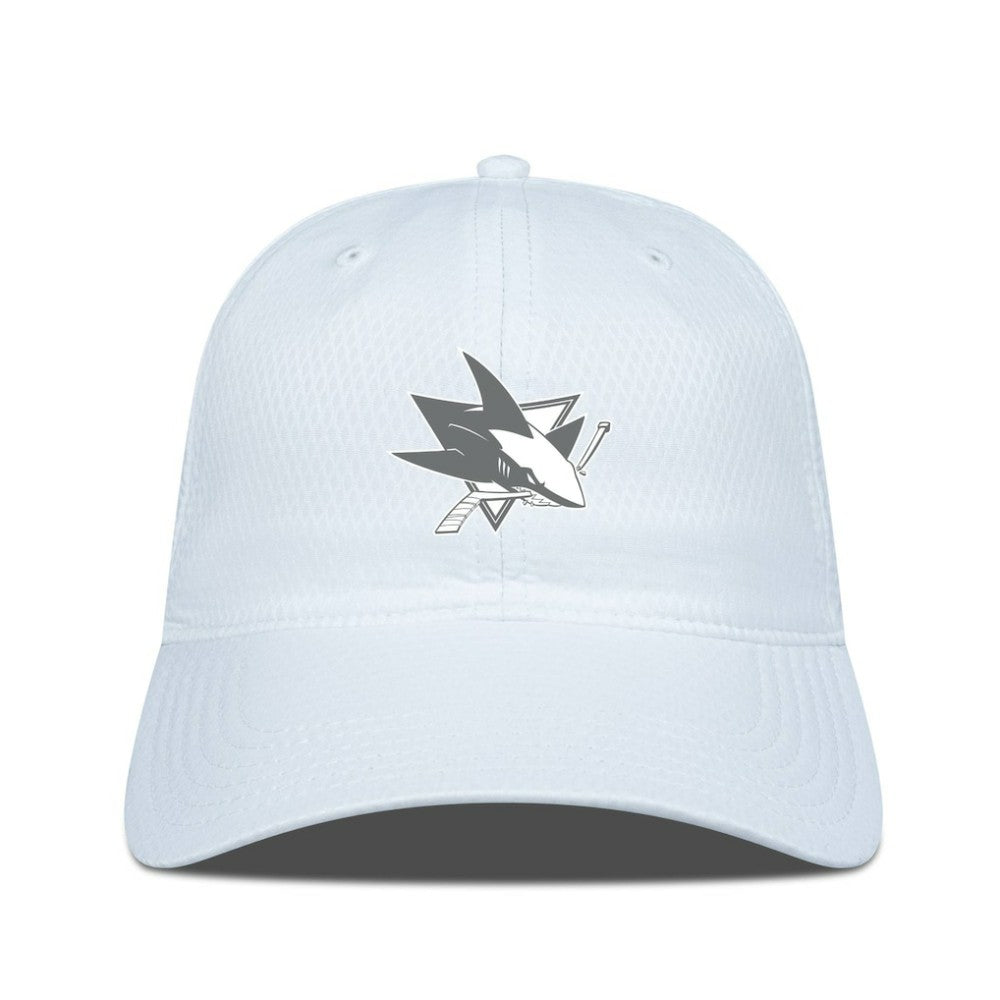 San Jose Sharks Levelwear Matrix Slate & Snow Unstructured Adjustable Hat - White - NHL