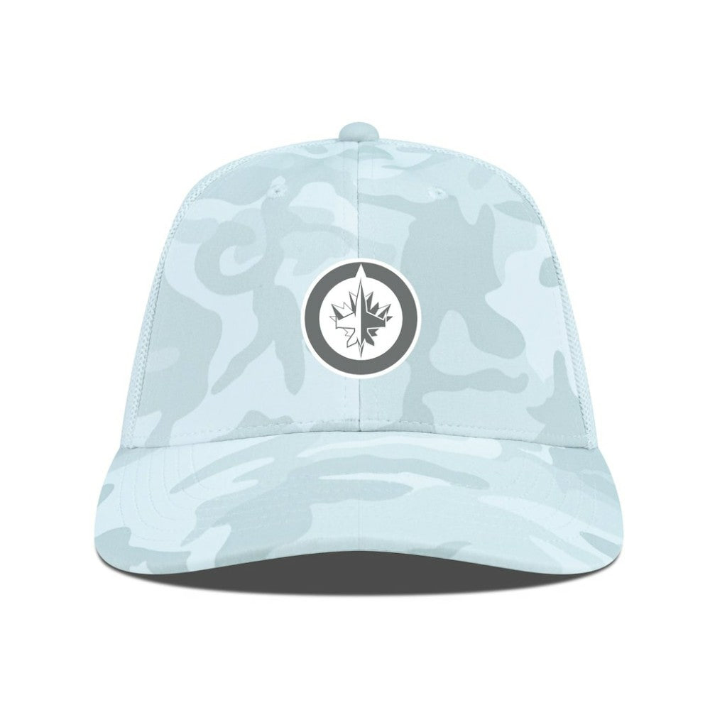 Winnipeg Jets Levelwear Clash Slate & Snow Meshback Flex Hat - Camo - NHL