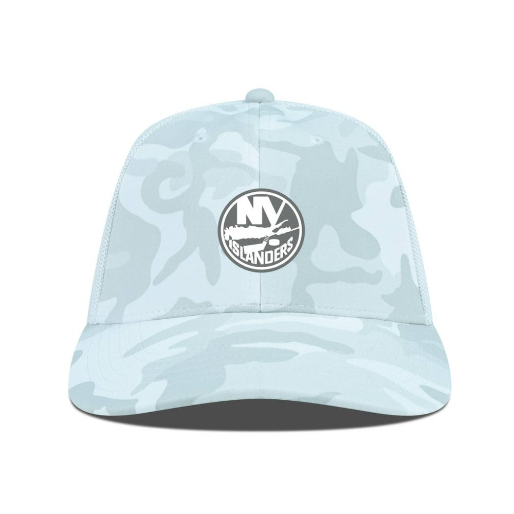 New York Islanders Levelwear Clash Slate & Snow Meshback Flex Hat - Camo - NHL