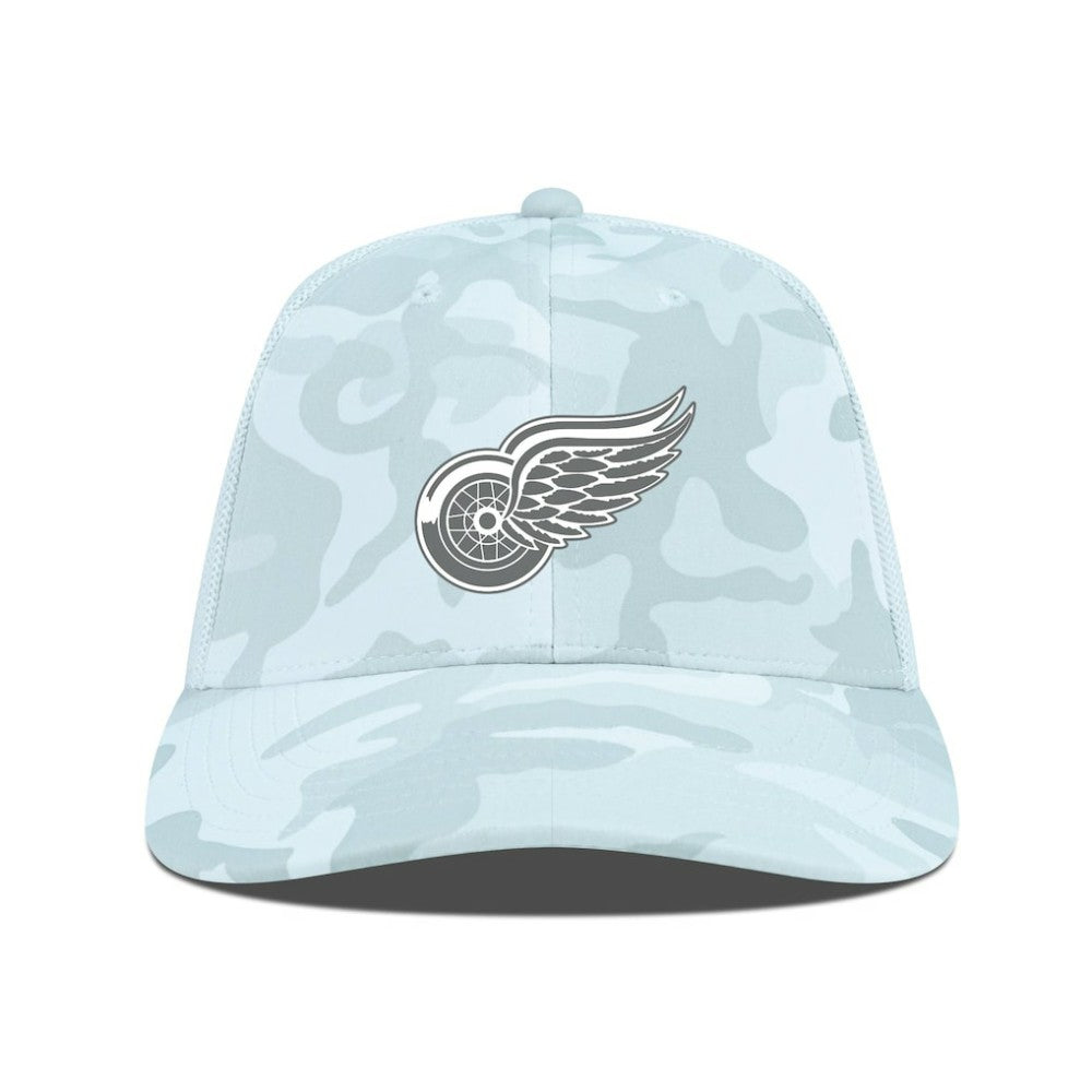Detroit Red Wings Levelwear Clash Slate & Snow Meshback Flex Hat - Camo - NHL