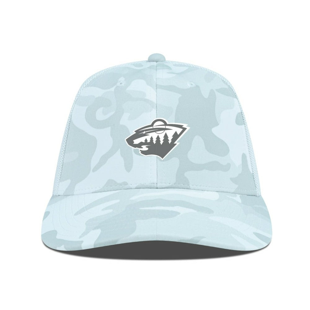 Minnesota Wild Levelwear Clash Slate & Snow Meshback Flex Hat - Camo - NHL