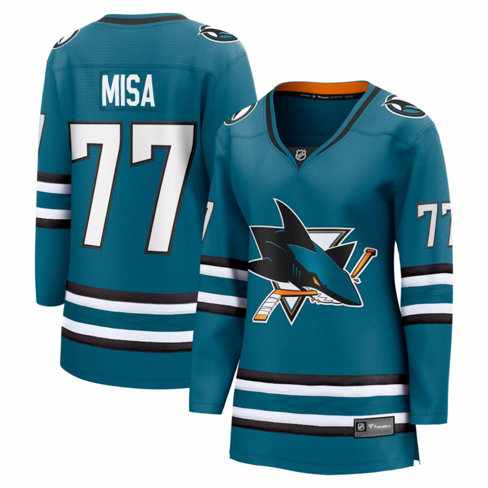 Michael Misa San Jose Sharks Fanatics Women's Breakaway Jersey - Teal - NHL