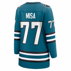 Michael Misa San Jose Sharks Fanatics Women's Breakaway Jersey - Teal - NHL
