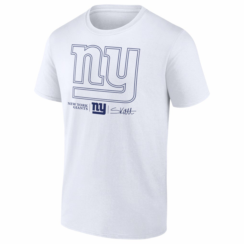 Cam Skattebo New York Giants Tonal Player Name & Number T-Shirt White | NFL