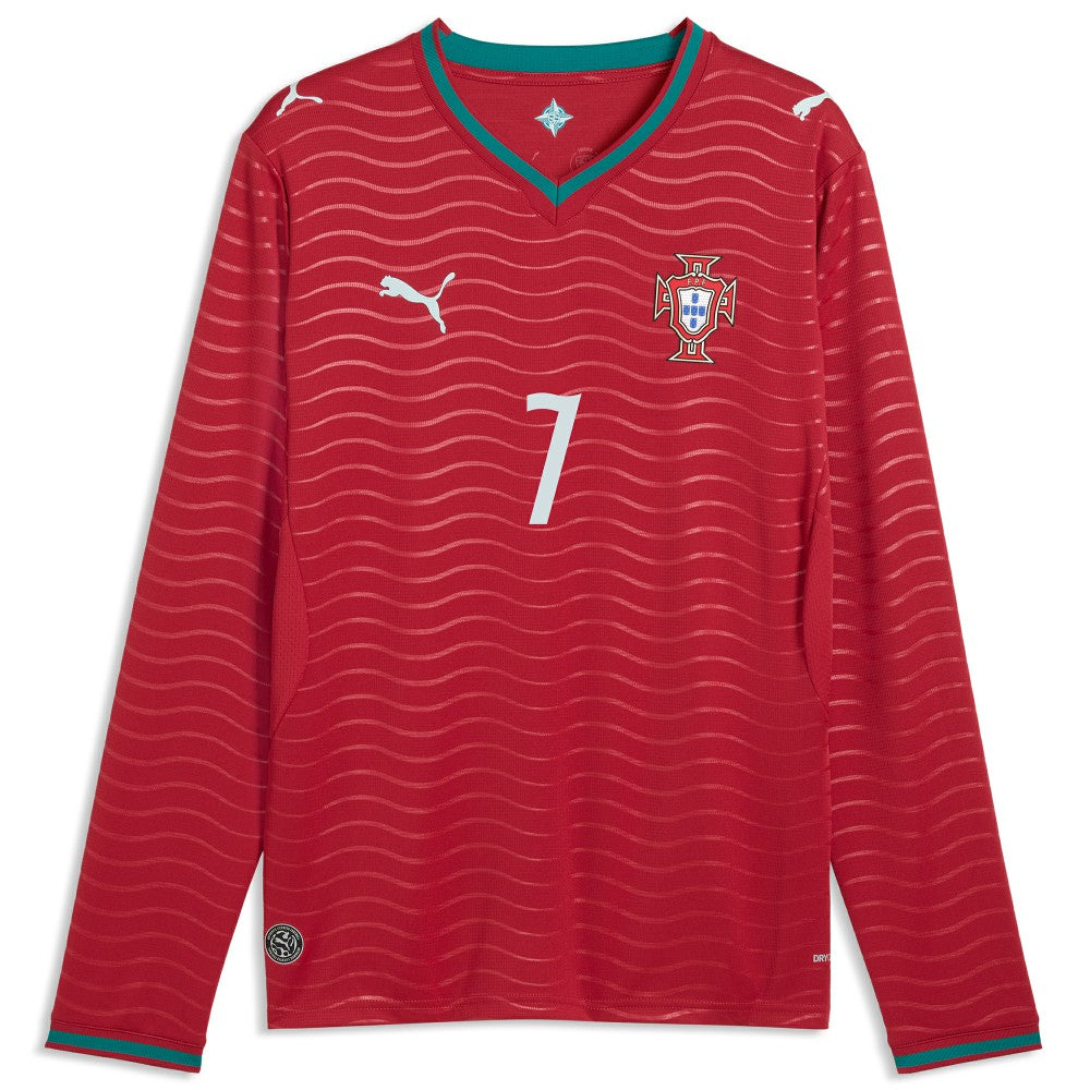 Cristiano Ronaldo Portugal National Team 2026 Home Replica Long Sleeve Jersey Red | Puma