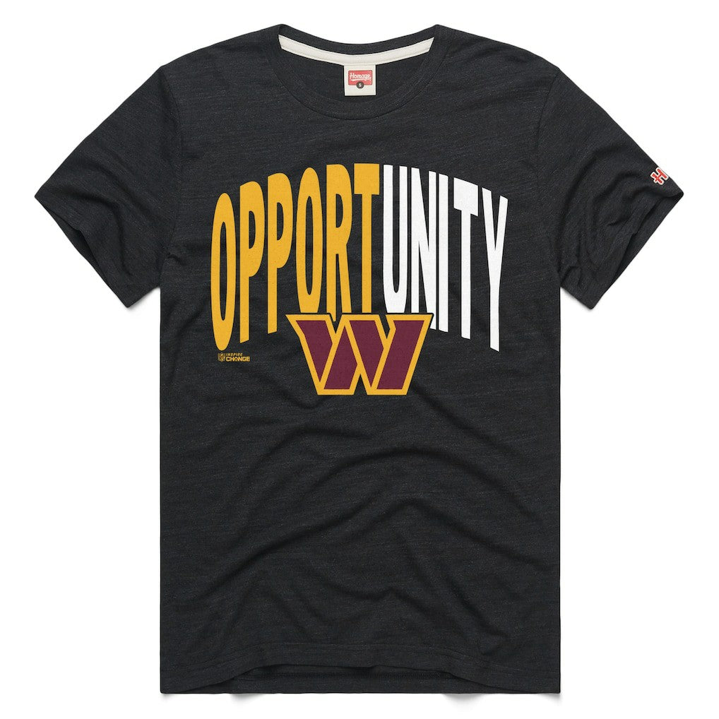 Washington Commanders Homage Unisex 2025 Inspire Change Opportunity Tri-Blend T-Shirt Charcoal | NFL
