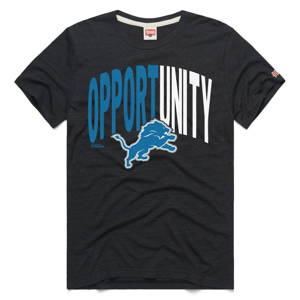 Detroit Lions Homage Unisex 2025 Inspire Change Opportunity Tri-Blend T-Shirt Charcoal | NFL
