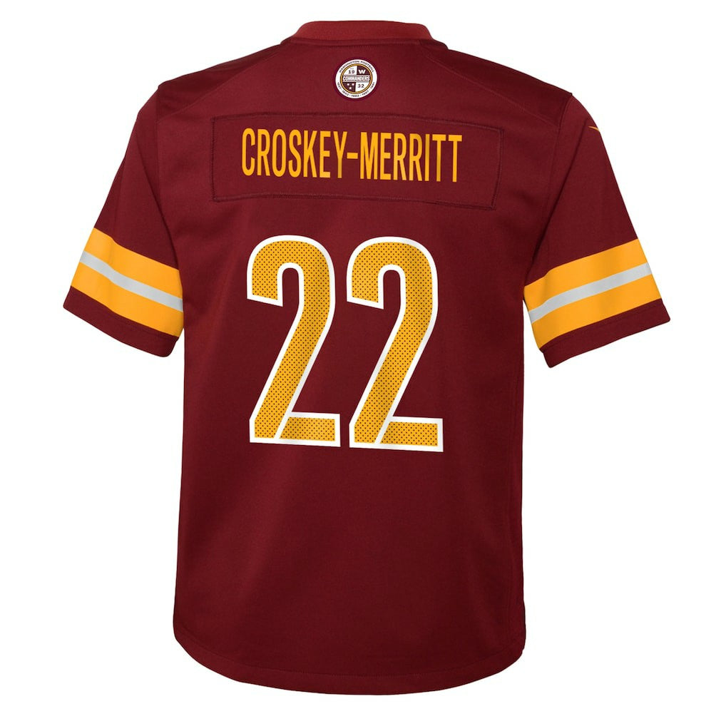 Jacory Croskey-Merritt Washington Commanders Youth Team Game Jersey Burgundy | Nike for Sale