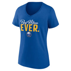 Buffalo Sabres Women's Best Mom Ever V-Neck T-Shirt - Royal - NHL