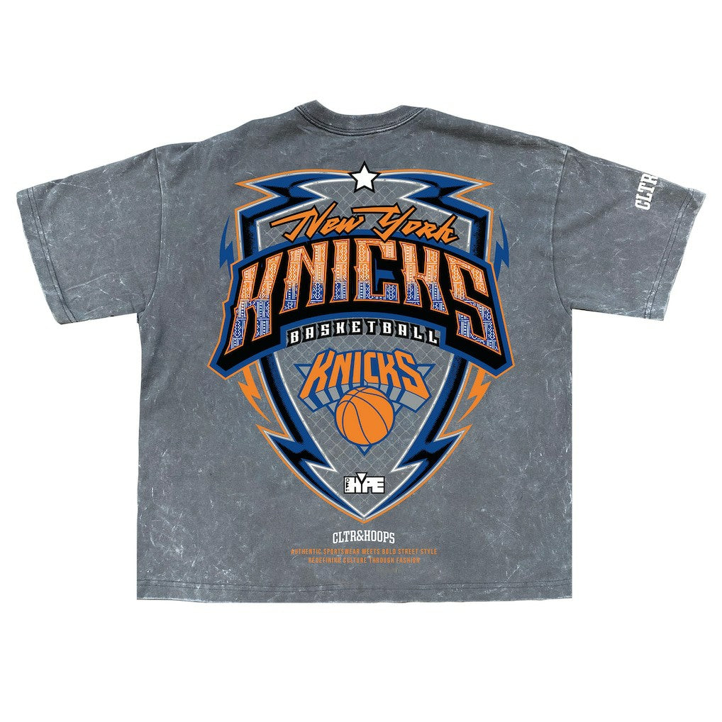 New York Knicks Banner Era Collection Premium T-Shirt Gray - NBA