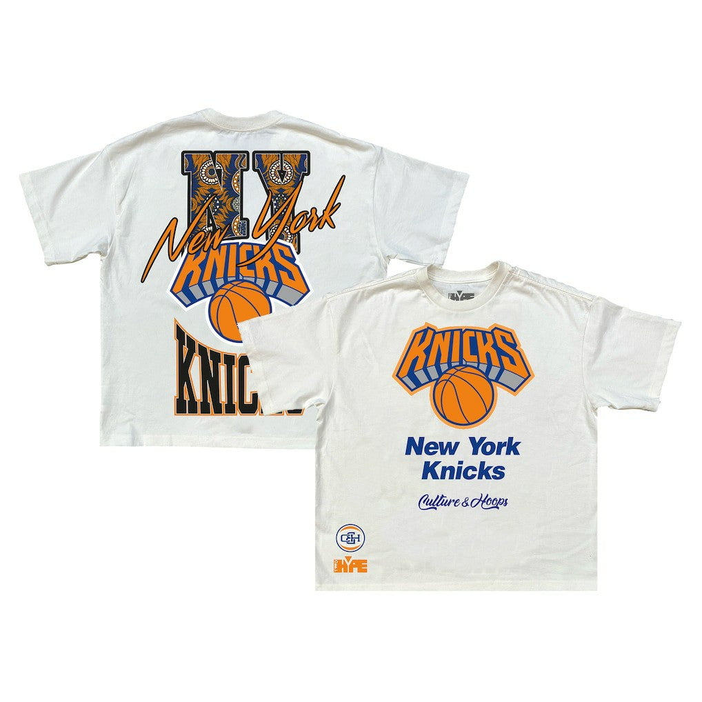 New York Knicks Team City Collection Premium T-Shirt Cream - NBA