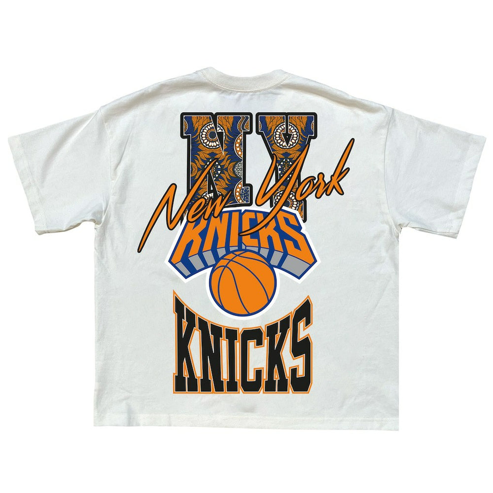 New York Knicks Team City Collection Premium T-Shirt Cream - NBA