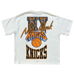 New York Knicks Team City Collection Premium T-Shirt Cream - NBA