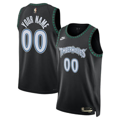 Minnesota Timberwolves Unisex Swingman Custom Jersey Classic Edition Black - NBA