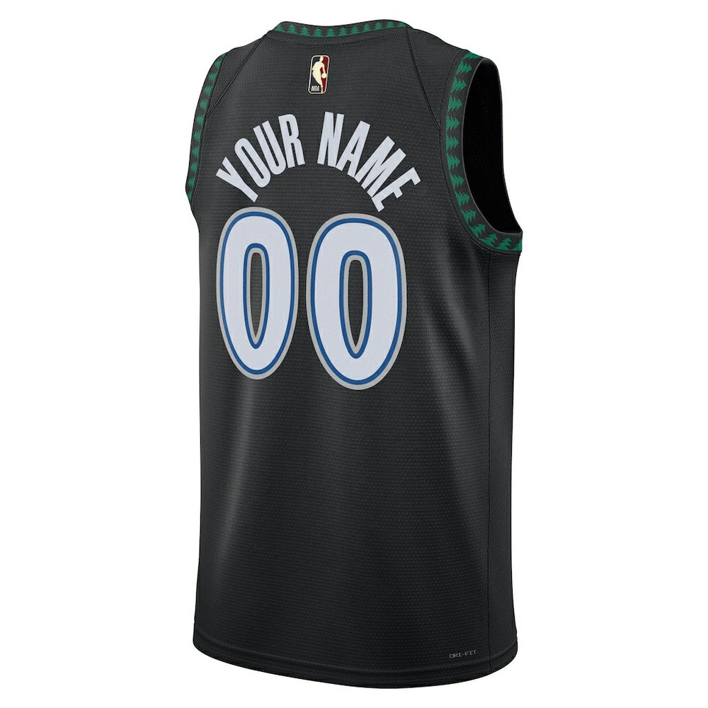 Minnesota Timberwolves Unisex Swingman Custom Jersey Classic Edition Black - NBA