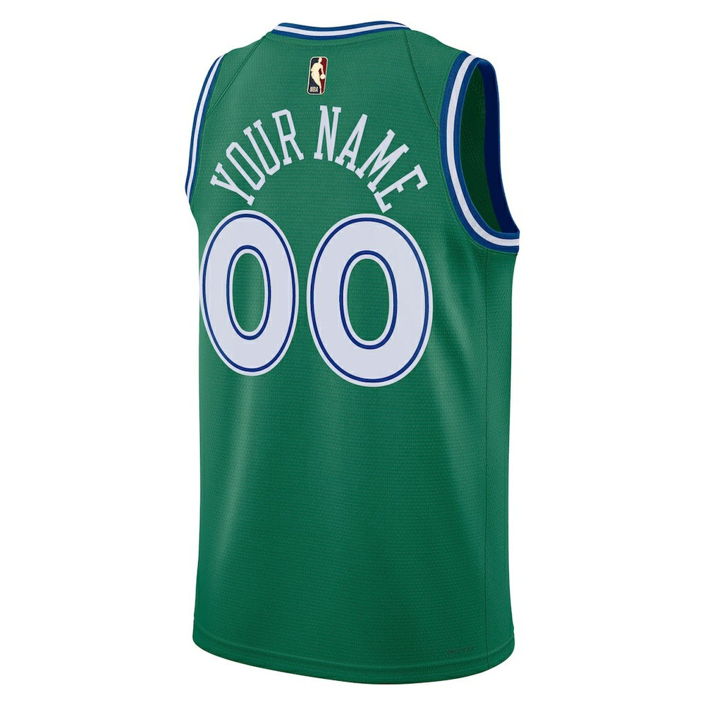 Dallas Mavericks Unisex Swingman Custom Jersey Classic Editi- Green - NBA