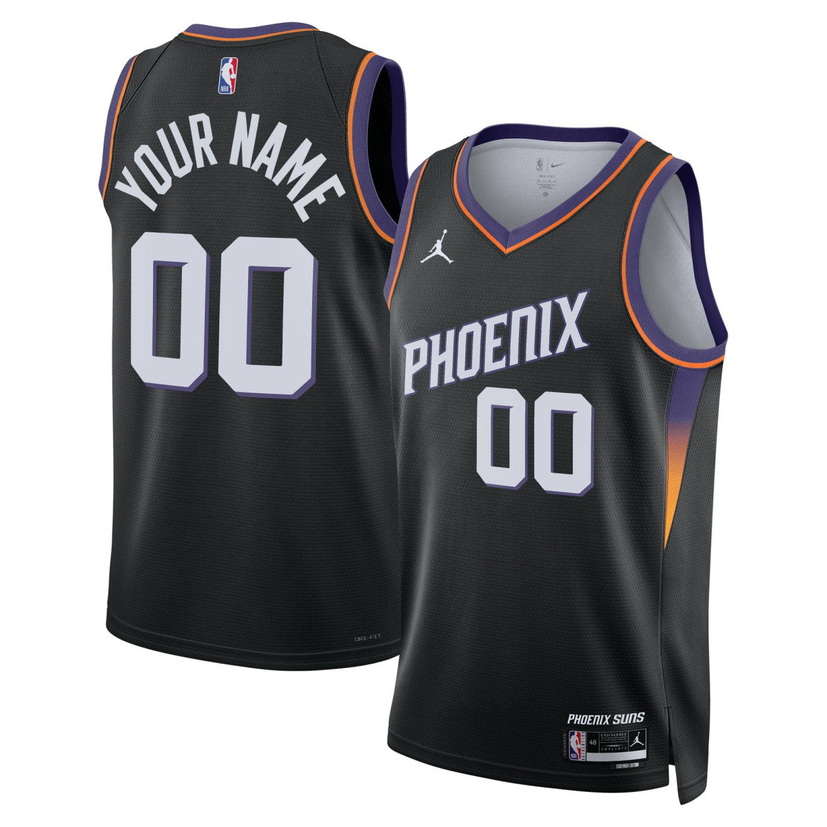 Phoenix Suns Jordan Brand Unisex Swingman Custom Jersey Statement Edition Black - NBA