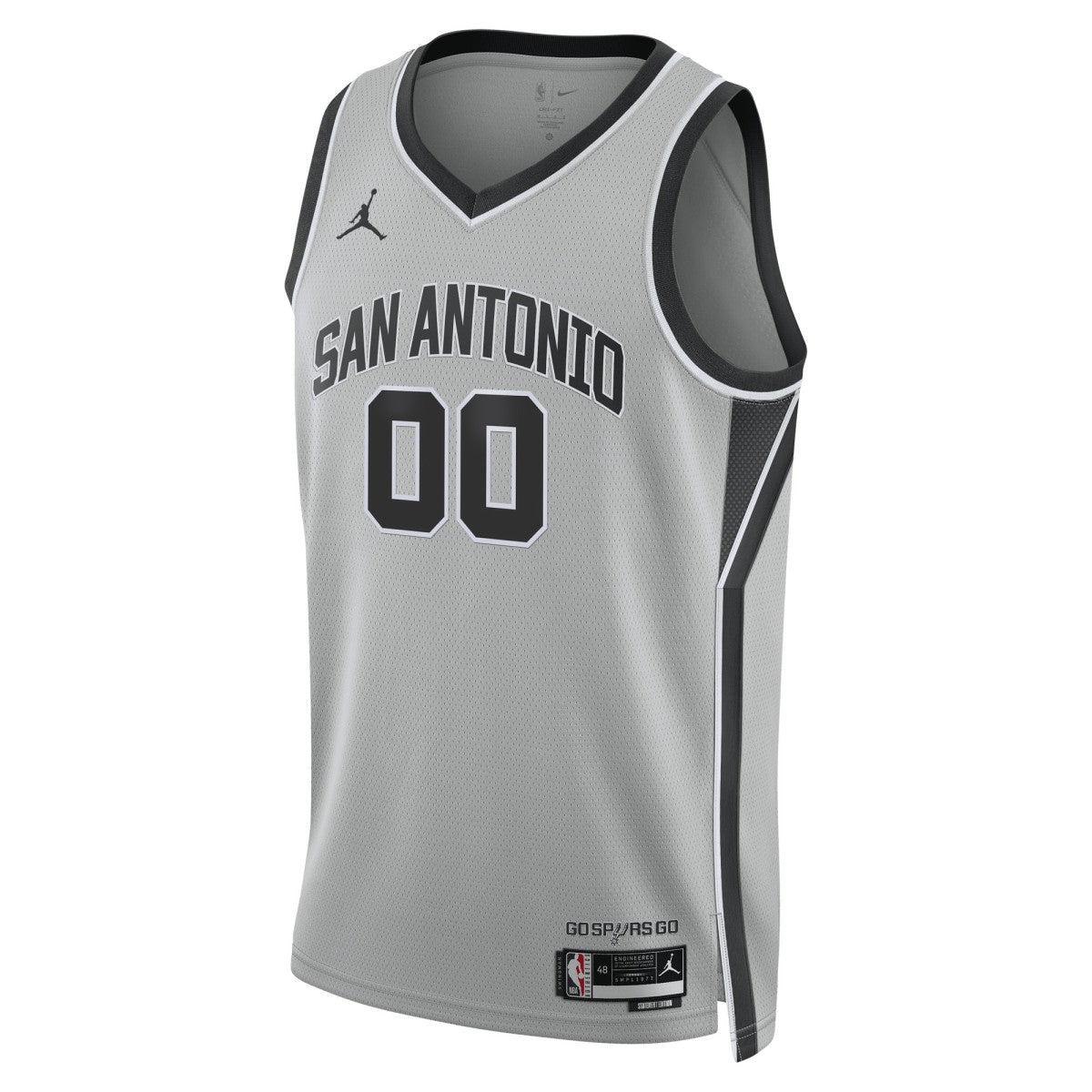 San Antonio Spurs Jordan Brand Unisex Swingman Custom Jersey Statement Edition Silver - NBA