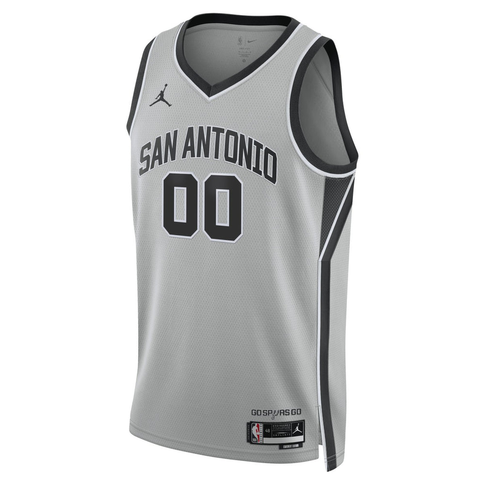 San Antonio Spurs Jordan Brand Unisex Swingman Custom Jersey Statement Edition Silver - NBA