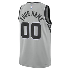 San Antonio Spurs Jordan Brand Unisex Swingman Custom Jersey Statement Edition Silver - NBA