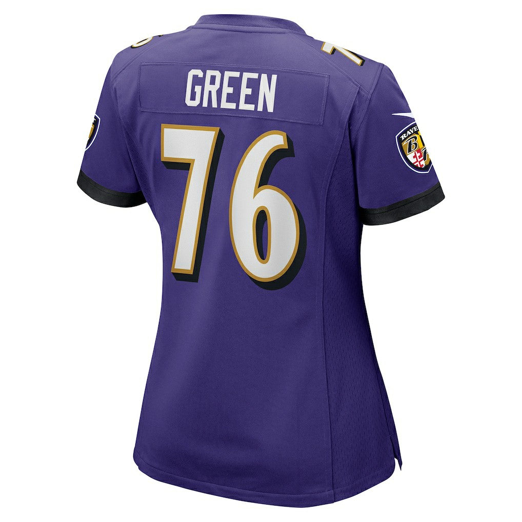 Kenyon Green Baltimore Ravens Women's Team Game Jersey Purple | Nike for Sale