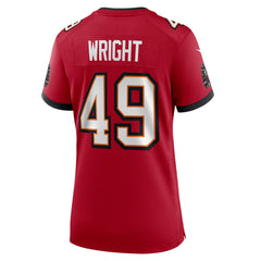 Owen Wright Tampa Bay Buccaneers Women's Team Game Jersey Red | Nike for Sale