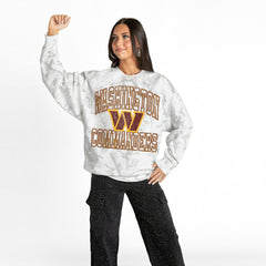 Washington Commanders Gameday Couture Women's Whiteout Oversized Premium Fleece Sweatshirt Arctic Camo | NFL