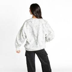 Baltimore Ravens Gameday Couture Women's Whiteout Oversized Premium Fleece Sweatshirt Arctic Camo | NFL