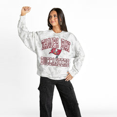 Tampa Bay Buccaneers Gameday Couture Women's Whiteout Oversized Premium Fleece Sweatshirt Arctic Camo | NFL