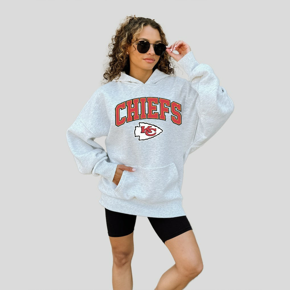 Kansas City Chiefs Gameday Couture Women's Fan Edition Premium Weight Hoodie Ash | NFL