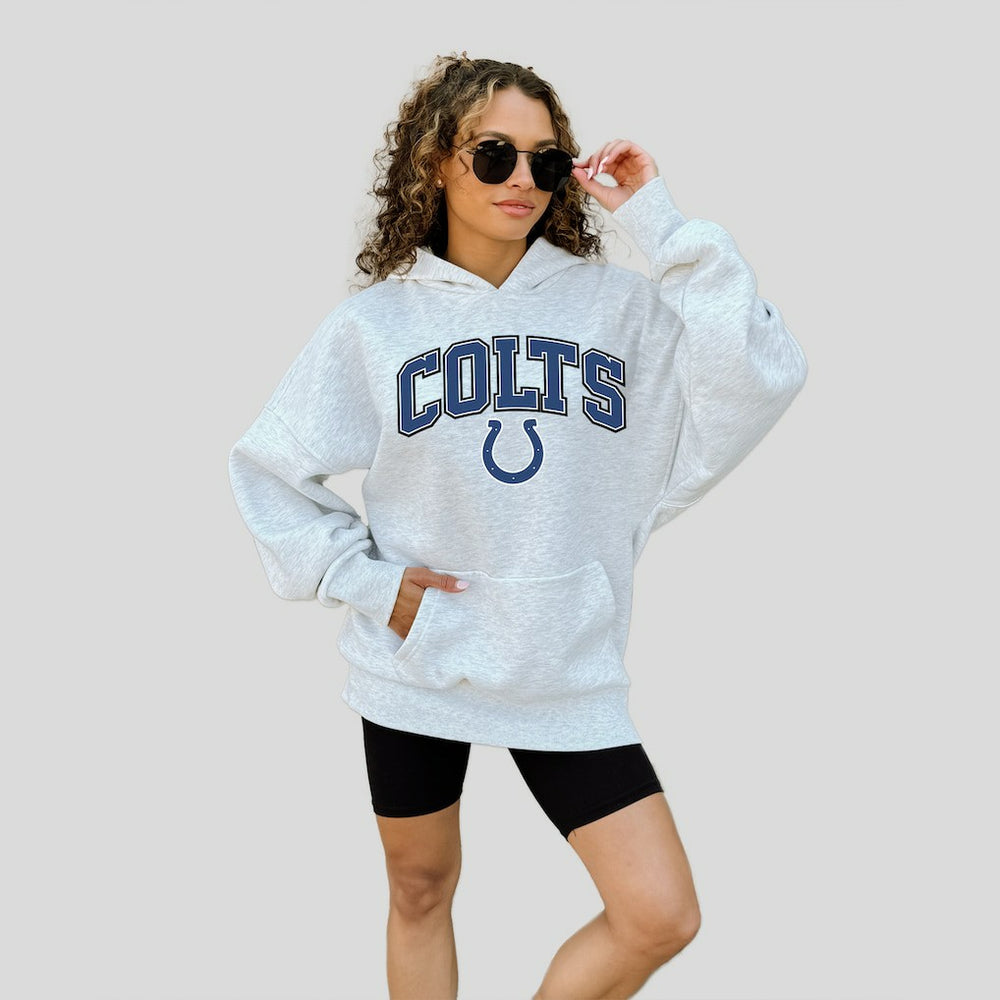 Indianapolis Colts Gameday Couture Women's Fan Edition Premium Weight Hoodie Ash | NFL