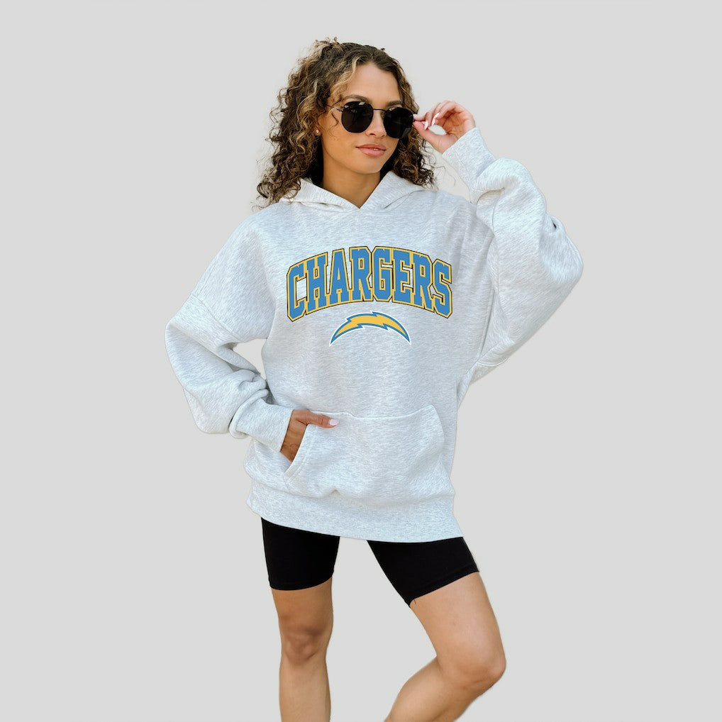 Los Angeles Chargers Gameday Couture Women's Fan Edition Premium Weight Hoodie Ash | NFL