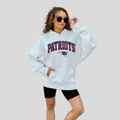 New England Patriots Gameday Couture Women's Fan Edition Premium Weight Hoodie Ash | NFL