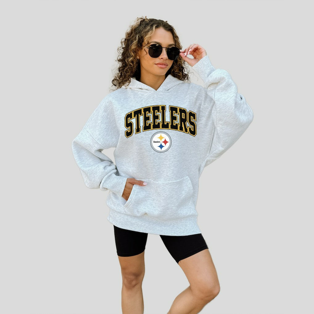 Pittsburgh Steelers Gameday Couture Women's Fan Edition Premium Weight Hoodie Ash | NFL