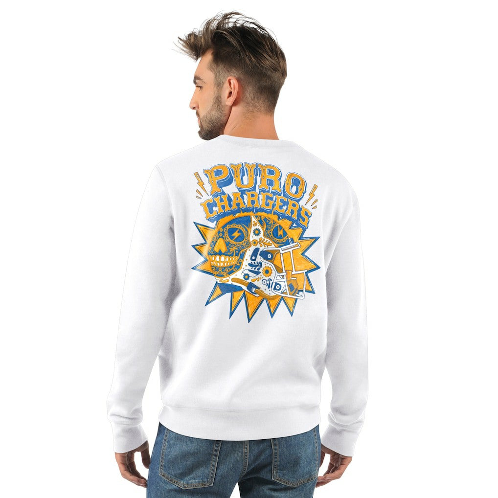 Los Angeles Chargers Starter Classic Puro Crew Neck Sweatshirt White | NFL