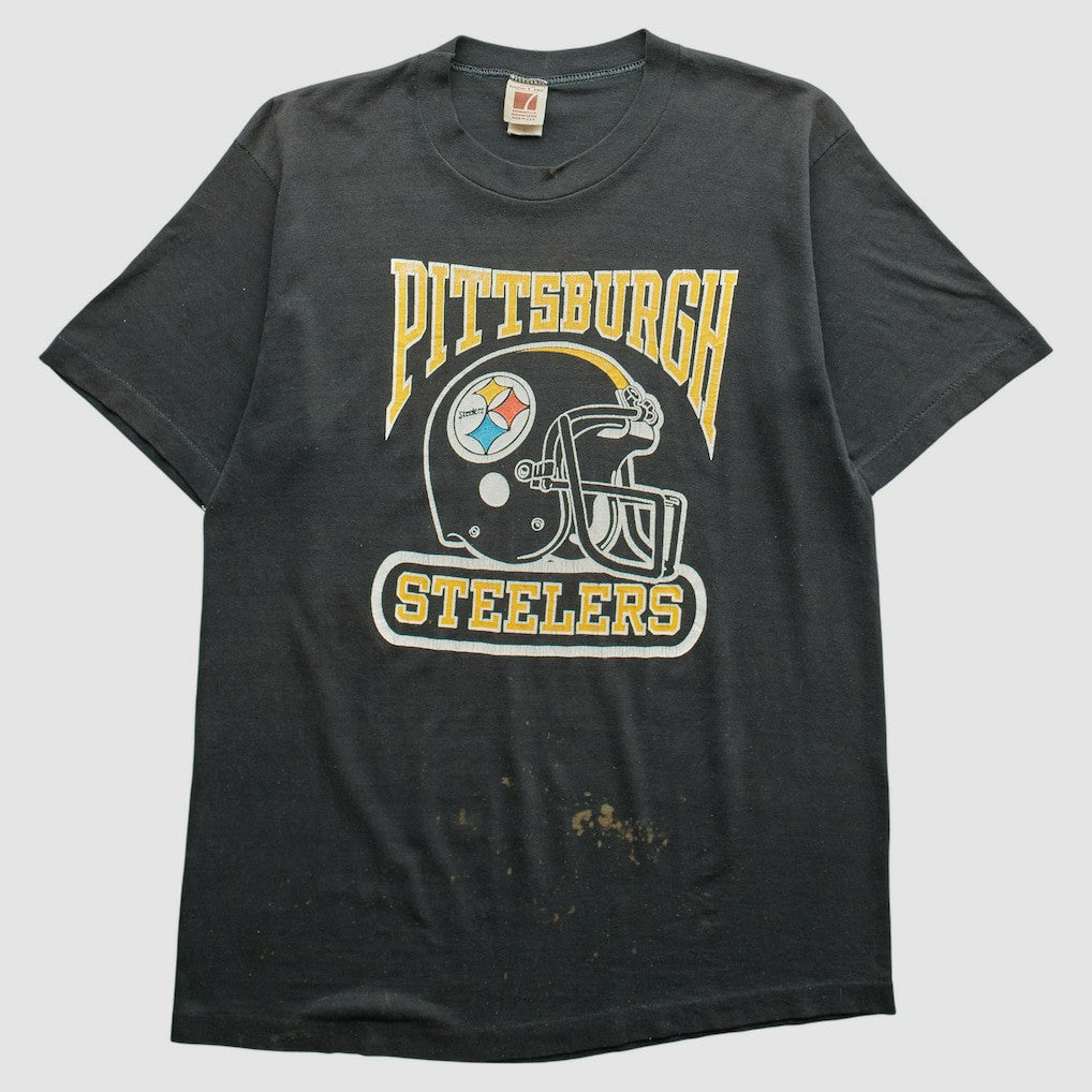 Pittsburgh Steelers Logo 7 80s T-Shirt Black Vintage | Fanatics