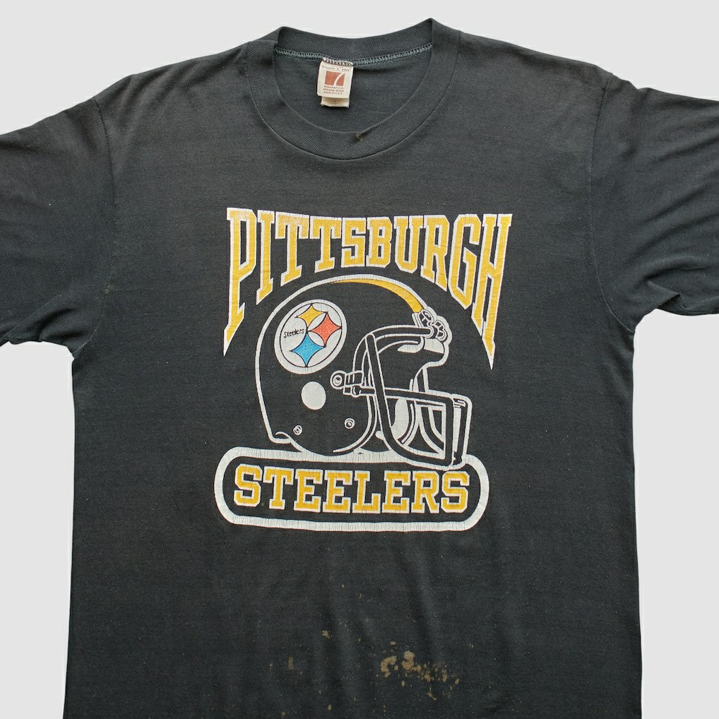 Pittsburgh Steelers Logo 7 80s T-Shirt Black Vintage | Fanatics