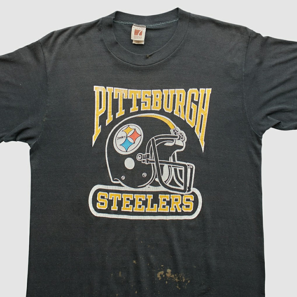 Pittsburgh Steelers Logo 7 80s T-Shirt Black Vintage | Fanatics