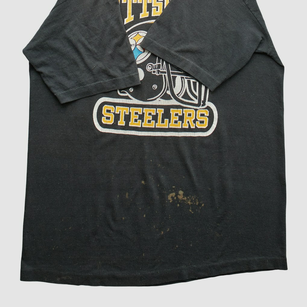 Pittsburgh Steelers Logo 7 80s T-Shirt Black Vintage | Fanatics