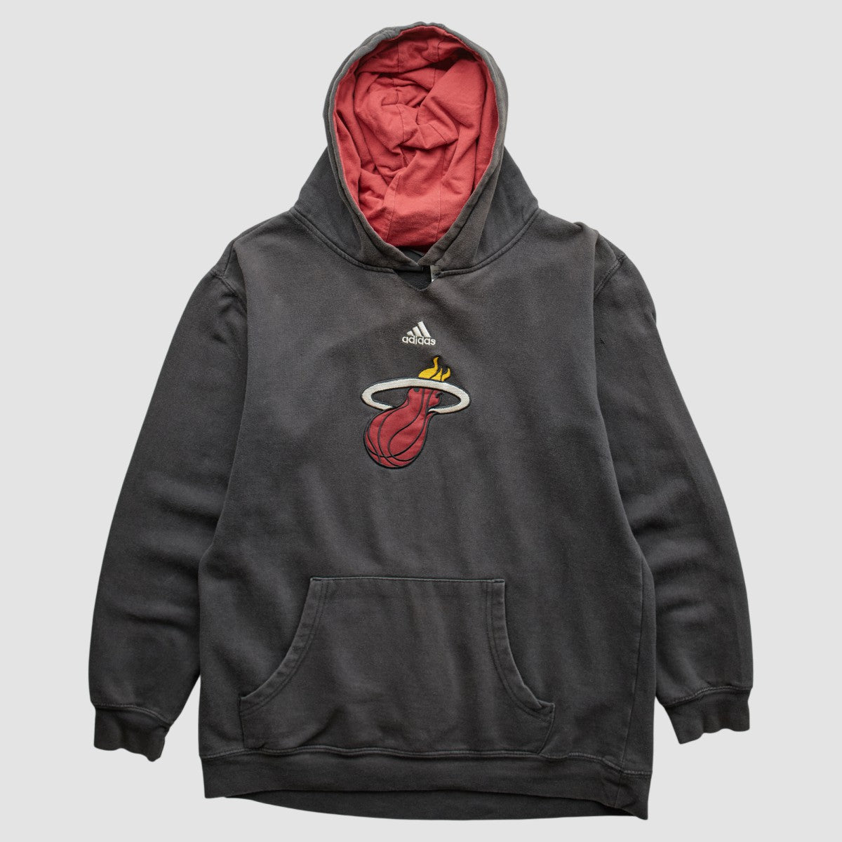 Miami Heat 2000s Pullover Sweatshirt Charcoal Vintage - NBA
