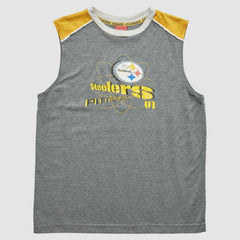 Pittsburgh Steelers NFL 2000s Pullover Tank Heather Gray Vintage | Fanatics
