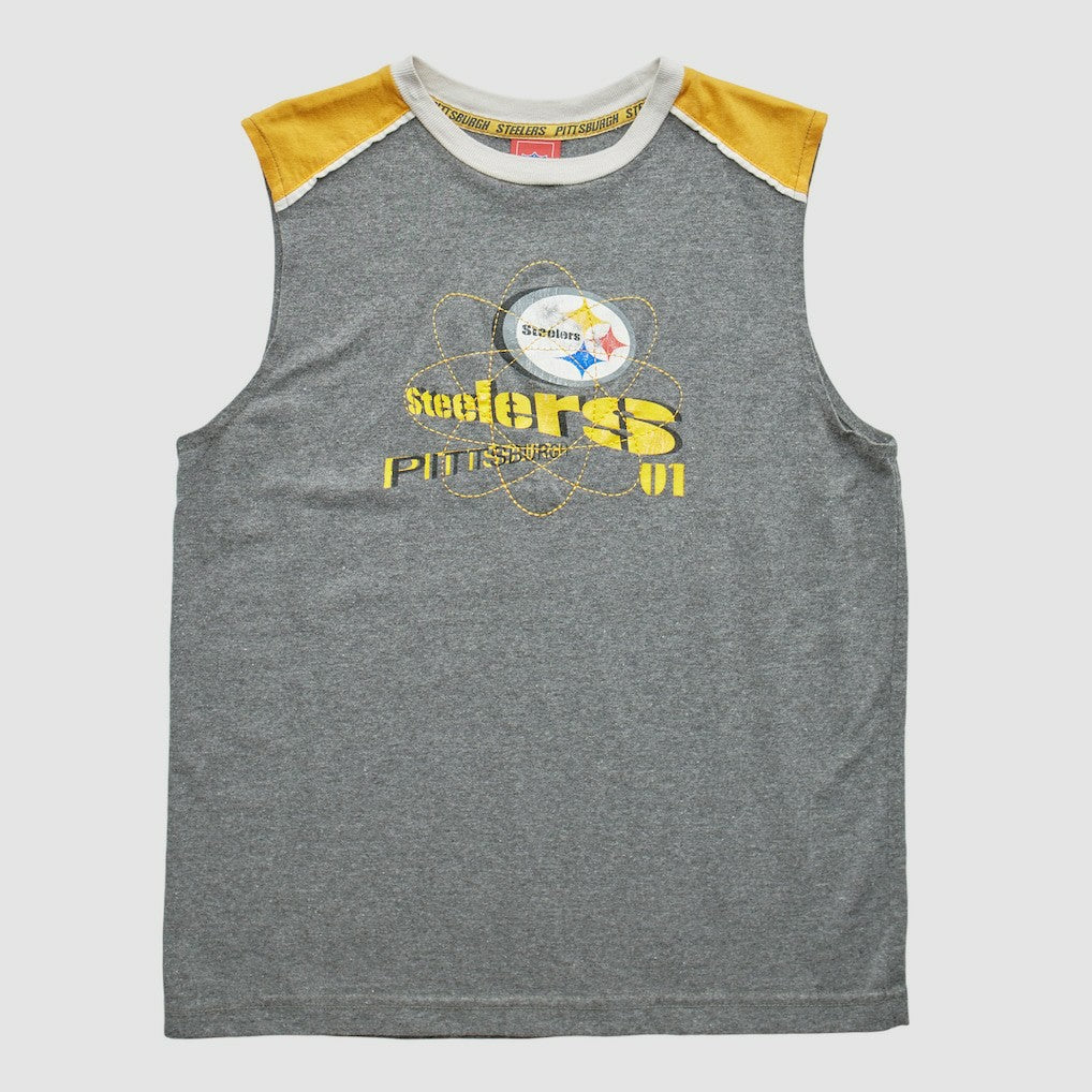 Pittsburgh Steelers NFL 2000s Pullover Tank Heather Gray Vintage | Fanatics