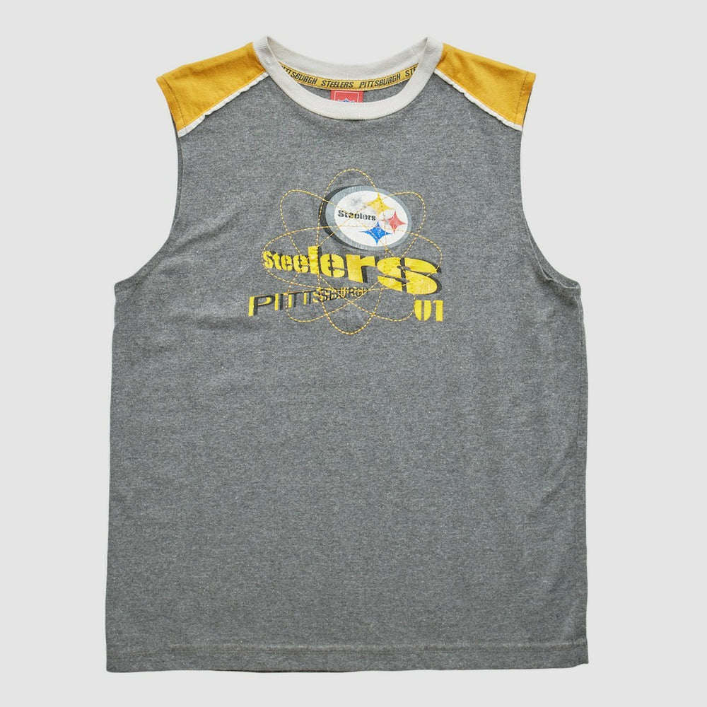 Pittsburgh Steelers NFL 2000s Pullover Tank Heather Gray Vintage | Fanatics